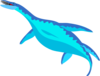 Blue Aquatic Dinosaur Clip Art
